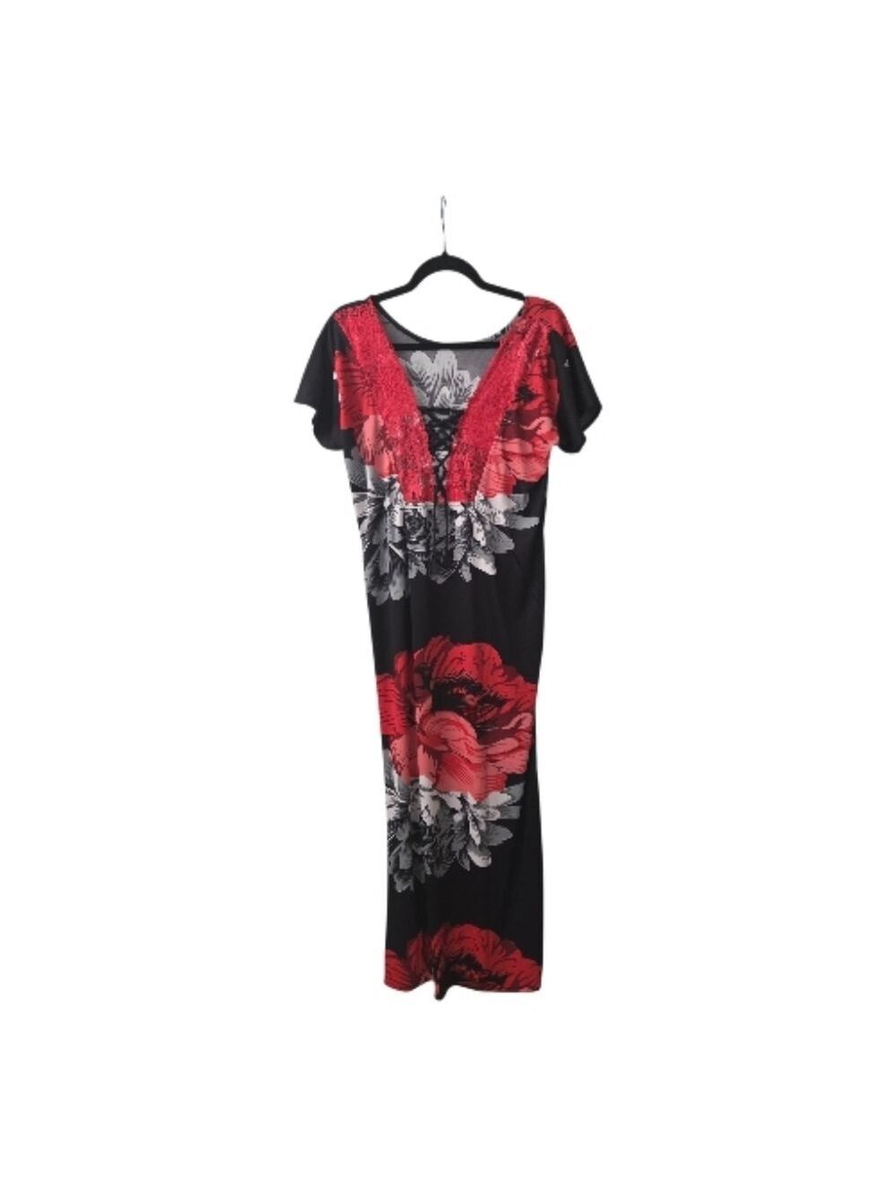 Diljeet Floral Print Maxi Nightgown Large